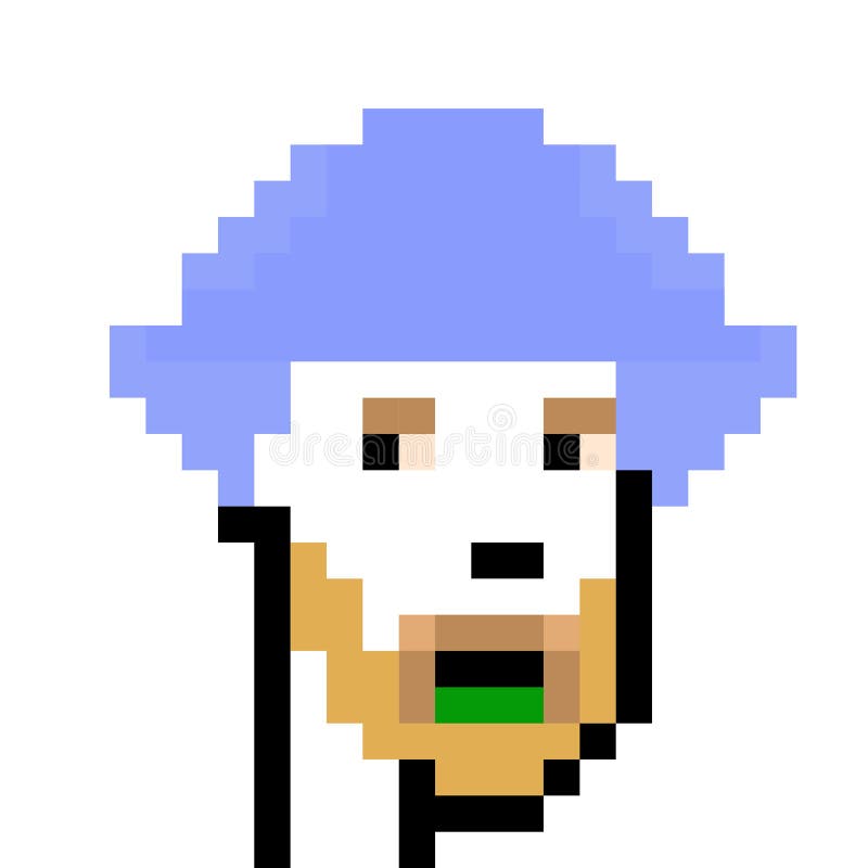 Nft nicht fungibel Token krypto art crypto punks nft block kette pixel art zeichen im hintergrund lizenzfreie abbildung
