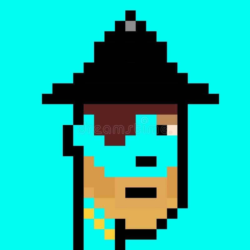 Nft nicht fungibel Token krypto art crypto punks nft block kette pixel art zeichen im hintergrund vektor abbildung