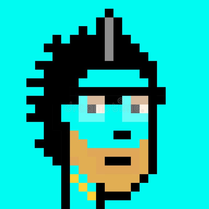 Nft nicht fungibel Token krypto art crypto punks nft block kette pixel art zeichen im hintergrund vektor abbildung