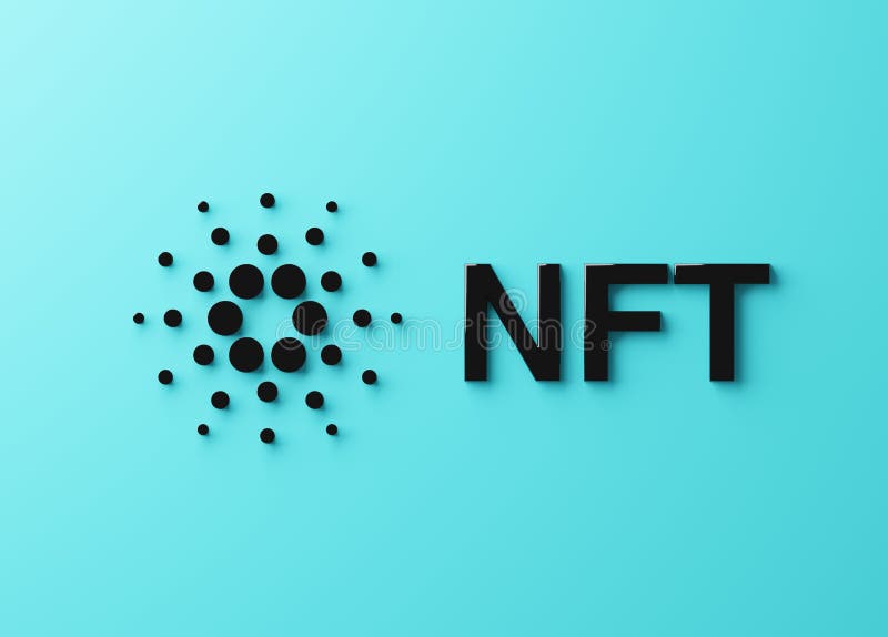 Nft nicht fungible Token auf Plattform Open Source-Krypto-Projekt stock abbildung