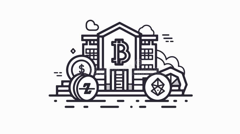 Nft nicht fungible Token Umrisssymbole Vektorgrafik. Symbole, die nicht fungibel sind, symbolisieren digitales Eigentum und Blockchain. ideal für Kryptowährungsplattformen, Märkte für digitale Vermögenswerte und verwandte Projekte.