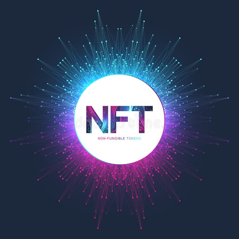 NFT Non Fungible Token. Non-fungible Tokens Icon Covering Concept NFT