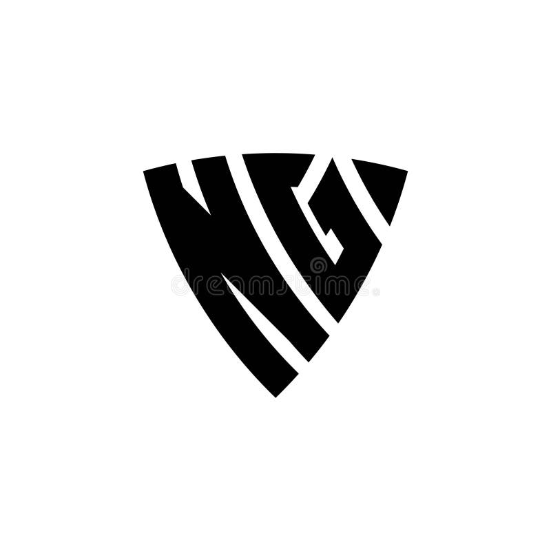 NG Logo Monogram Triangle Shield Style Stock Vector - Illustration of