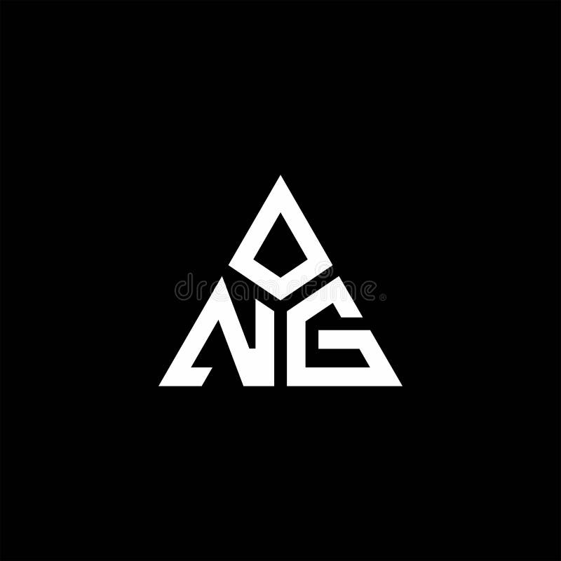 NG Monogram Logo with 3 Pieces Shape Isolated on Triangle Stock Vector