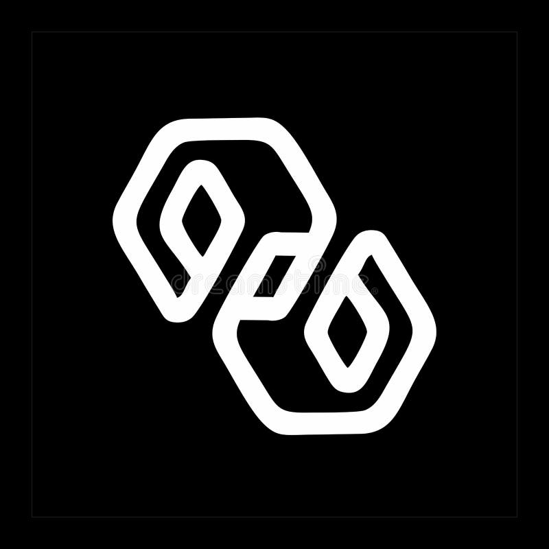 NGU, NOU, GG. GE, GOG Initials Circle Geometric Logo and Vector Icon Stock Vector Illustration