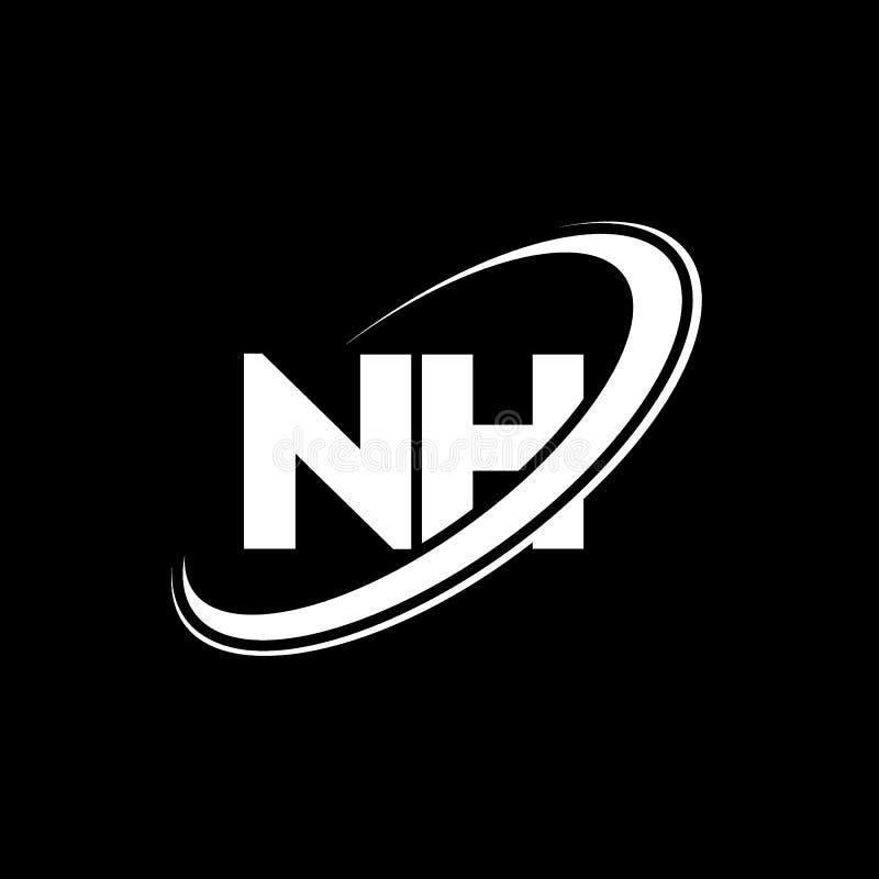 NH N H Letter Logo Design. Initial Letter NH Linked Circle ...