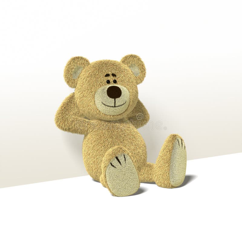 Nhi Bear Leans against Wall, Side