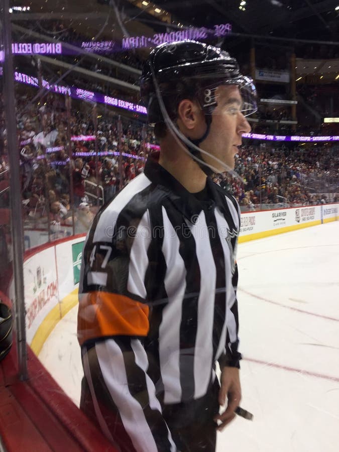 NHL Referee editorial photography. Image of glass, game 94641447