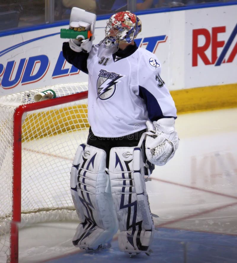 NHL Tampa Bay Lightening Goalie Editorial Stock Image Image 8236349