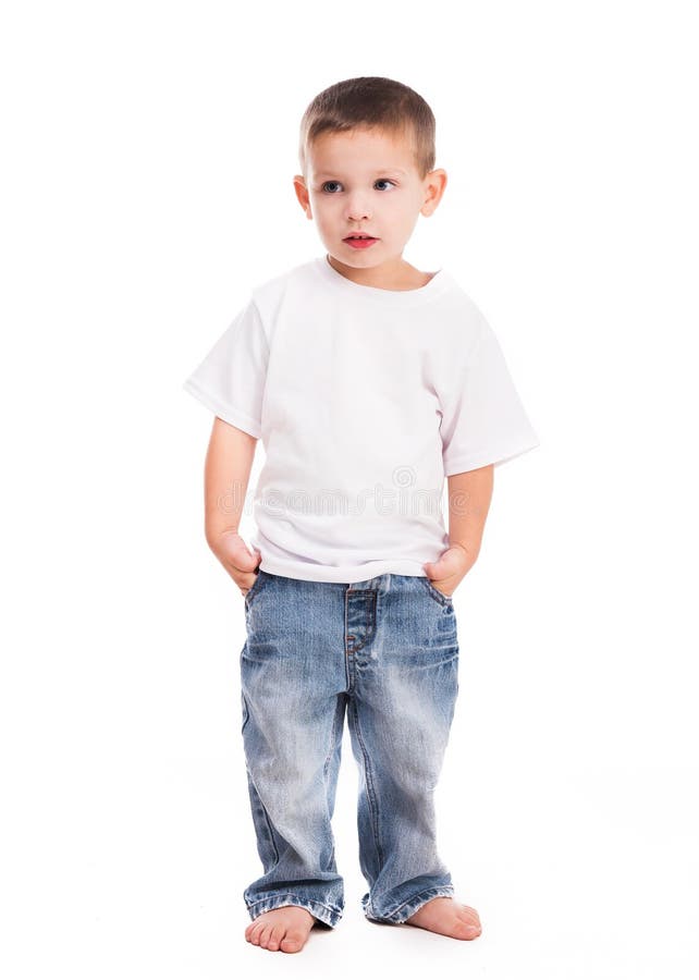 Niño Pequeño En La Camisa Blanca Foto de archivo - Imagen de mirando,  feliz: 66126486