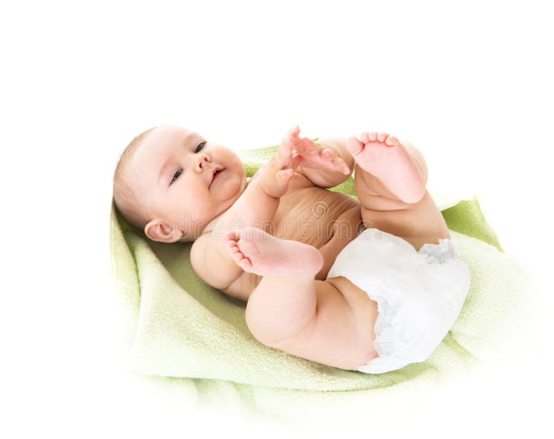 Bebé Recién Nacido Con La Toalla Imagen de archivo - Imagen de felicidad,  limpio: 42692809