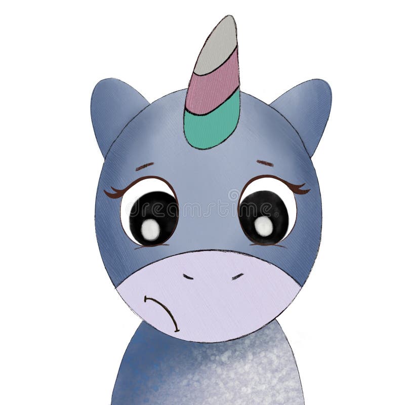 Niño unicornio azul stock de ilustración. Ilustración de hermoso - 161302688