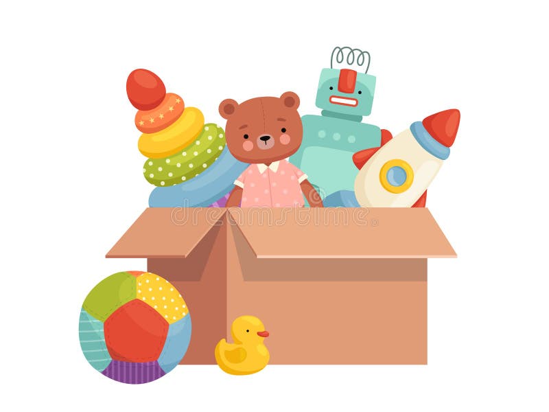Niños Juguetes En Una Caja. Inventario Recopilado Para Juegos Y Entretenimiento. Ordenar En Niños Cosas Ilustración del Vector - Ilustración de transporte, juego: 176676256 Niños Juguetes En Una Caja. Inventario Recopilado Para Juegos Y Entretenimiento. Ordenar En Niños Cosas Ilustración del Vector - Ilustración de transporte, juego: 176676256