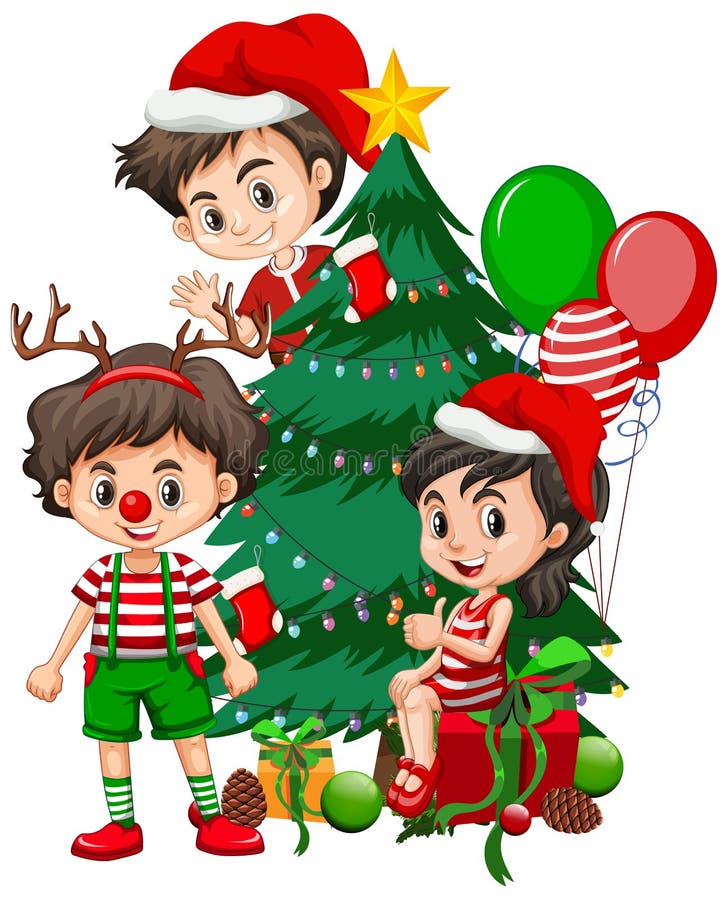 Niños Llevan Traje De Navidad Personaje De Dibujos Animados Con El árbol De Navidad Sobre Fondo Blanco Ilustración del Vector - Ilustración de navidad, divertido: 204556640 Niños Llevan Traje De Navidad Personaje De Dibujos Animados Con El árbol De Navidad Sobre Fondo Blanco Ilustración del Vector - Ilustración de navidad, divertido: 204556640