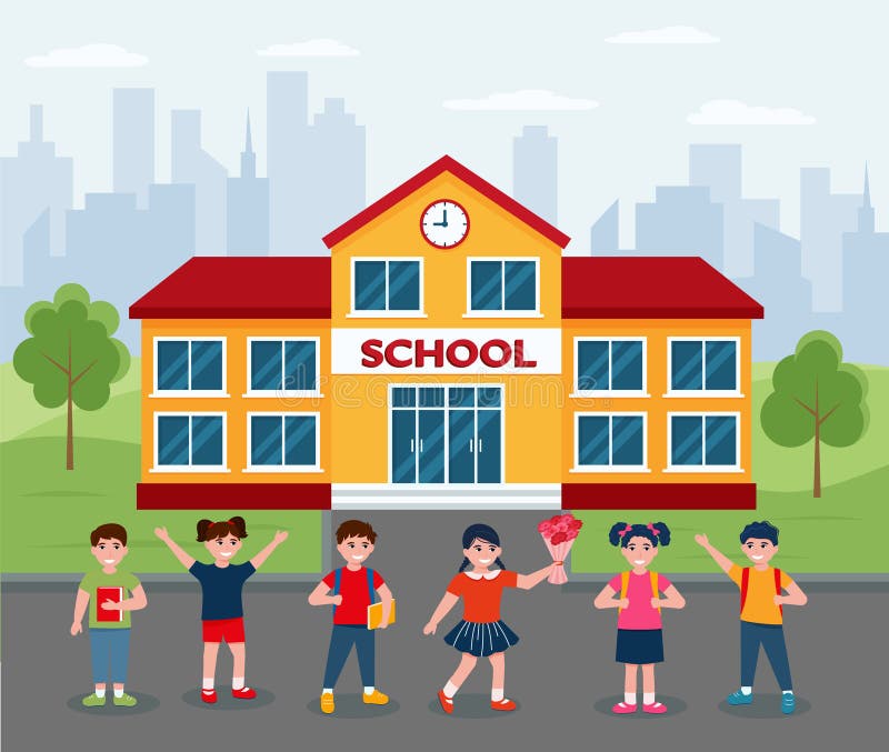Niños Y Niñas Van a La Escuela. Estilo De Dibujos Animados De Personajes Bonitos. Pasos 10 Ilustración del Vector - Ilustración de arte, libro: 223120557 Niños Y Niñas Van a La Escuela. Estilo De Dibujos Animados De Personajes Bonitos. Pasos 10 Ilustración del Vector - Ilustración de arte, libro: 223120557