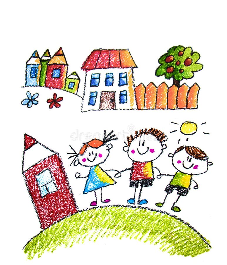 Ni?o ?pintura de s en el papel Ni?os que dibujan imagen Poco ni?os, muchachos y muchachas Escuela, ejemplo de la guarder?a Juegu stock de ilustración Ni?o ?pintura de s en el papel Ni?os que dibujan imagen Poco ni?os, muchachos y muchachas Escuela, ejemplo de la guarder?a Juegu stock de ilustración