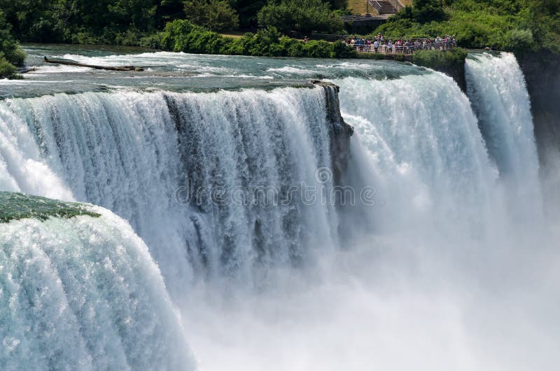 Senior Woman Standing at Niagara Falls Stock Image Image of niagara
