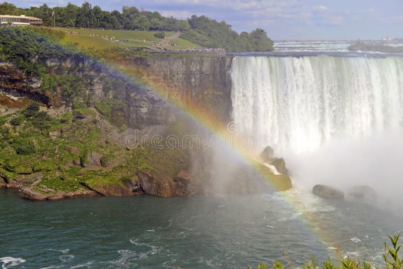 Niagara Falls, Canadá de limitação e Estados de Nova Iorque imagens de stock royalty free Niagara Falls, Canadá de limitação e Estados de Nova Iorque imagens de stock royalty free