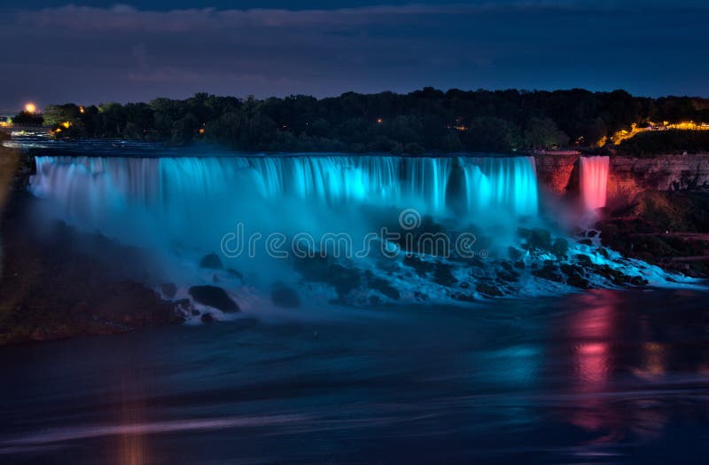 Niagara Falls Nighttime Panorama