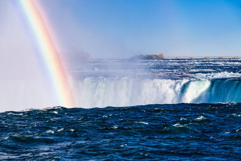 Niagara Falls with Rainbow stock photography Niagara Falls with Rainbow stock photography