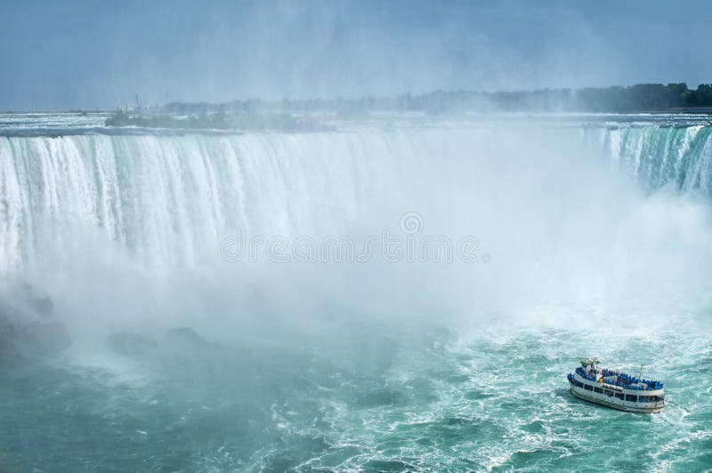 Niagara Falls under en vacker sommardag, Ontario, Kanada arkivfoton Niagara Falls under en vacker sommardag, Ontario, Kanada arkivfoton