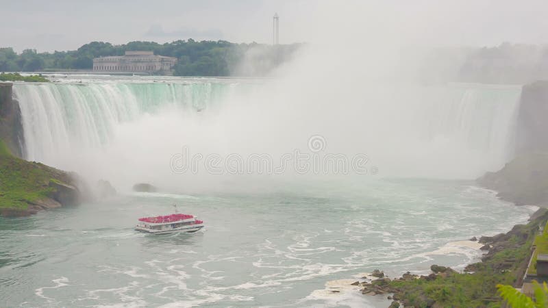 Niagara Falls view from Skylon Tower stock video