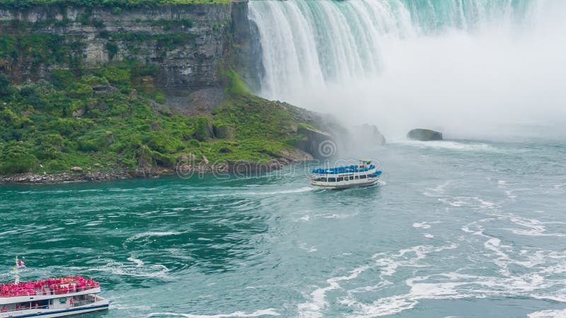 Niagara Falls view from Skylon Tower stock footage