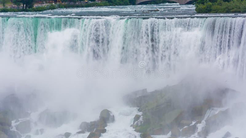 Niagara Falls view from Skylon Tower stock video footage