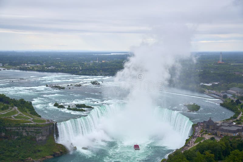 Niagara Falls in Canada Border Stock Image Image of beautiful