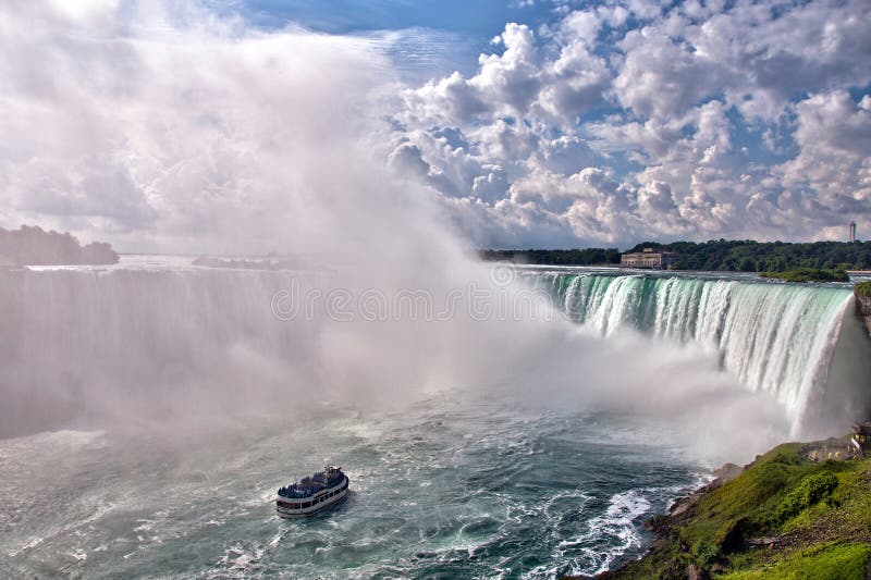 Niagara Horseshoe Falls and the Maid of the Mist