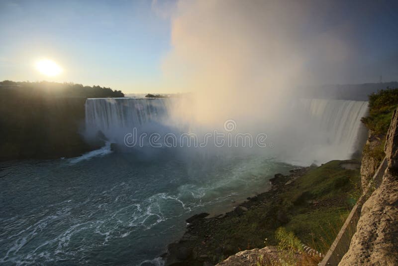 Niagara falls in the morning. Niagara falls in the morning