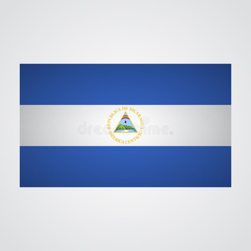 Download Nicaragua Flag On A Gray Background. Vector Illustration ...