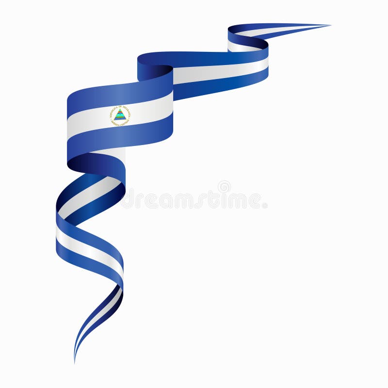 Nicaraguan Flag Wavy Abstract Background. Vector Illustration. Stock ...