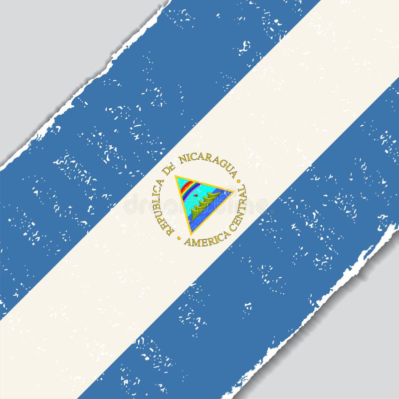 Nicaraguan Flag Wavy Background. Vector Illustration. Stock Vector