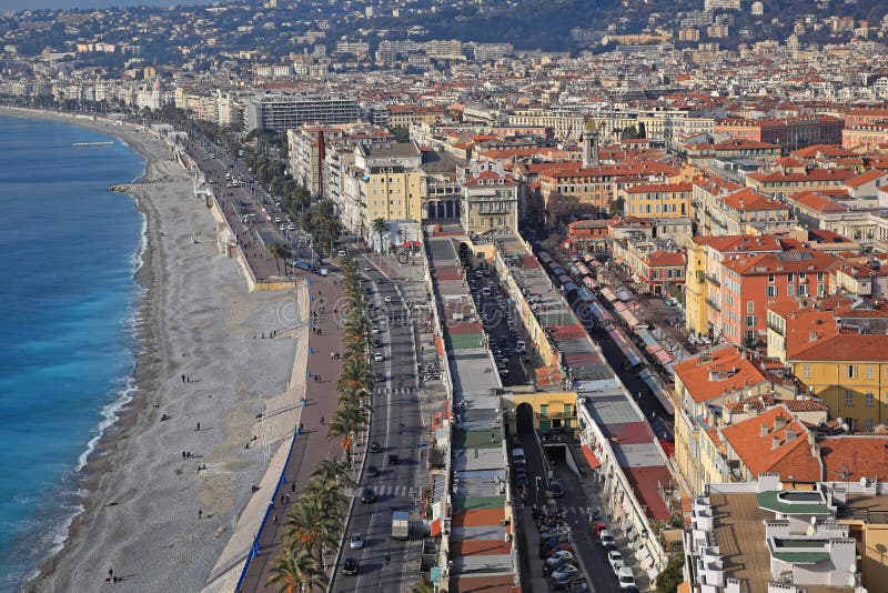 Nice Beach editorial image. Image of city, streets, promenade - 128692340