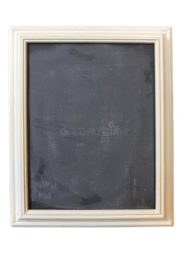 Nice blackboard with white wooden frame