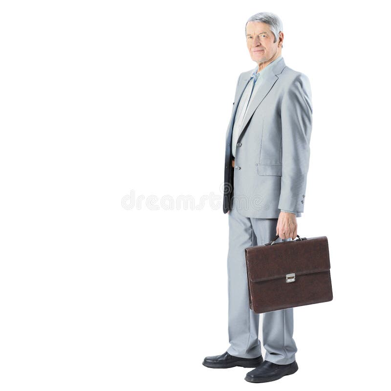 Nice businessman at the age, with a portfolio of. stock images Nice businessman at the age, with a portfolio of. stock images