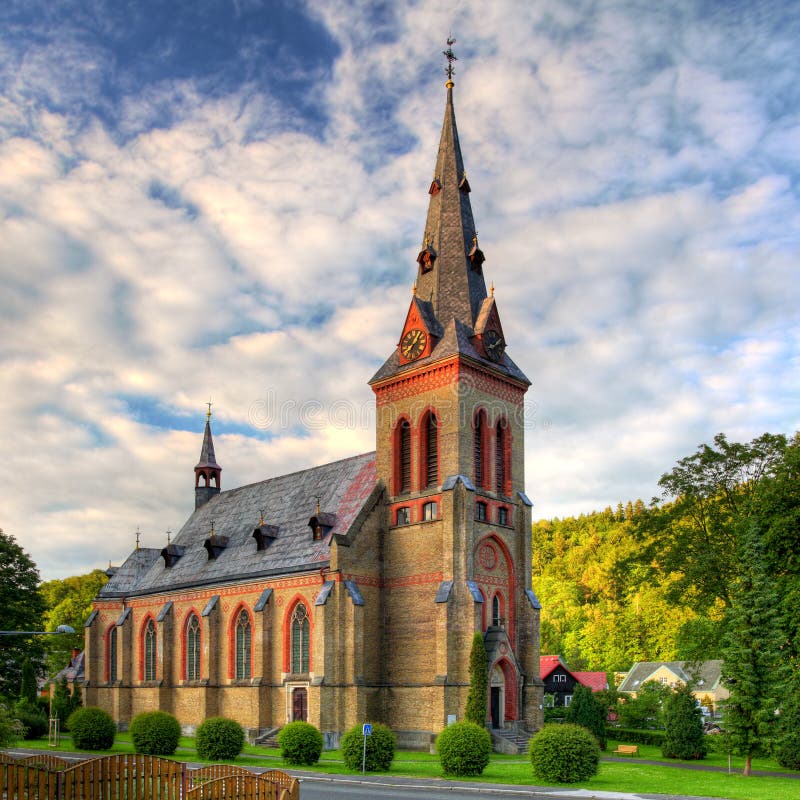 Nice Catholic Church in eastern Europe royalty free stock photography Nice Catholic Church in eastern Europe royalty free stock photography
