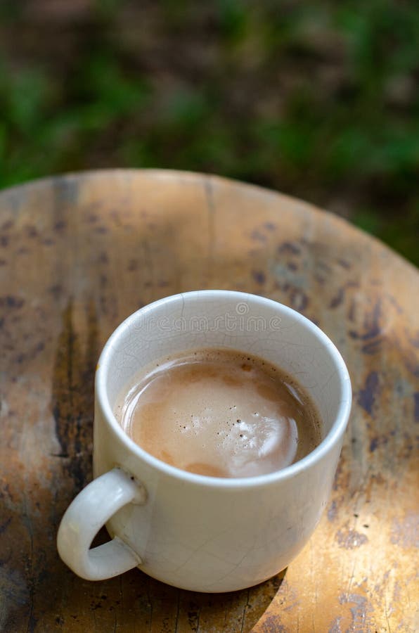 Nice coffee cup at morning royalty free stock photos