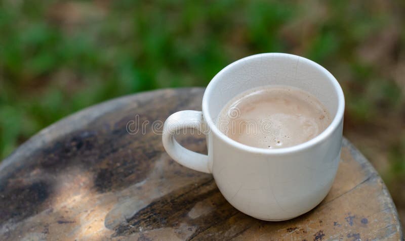 Nice coffee cup at morning royalty free stock photography