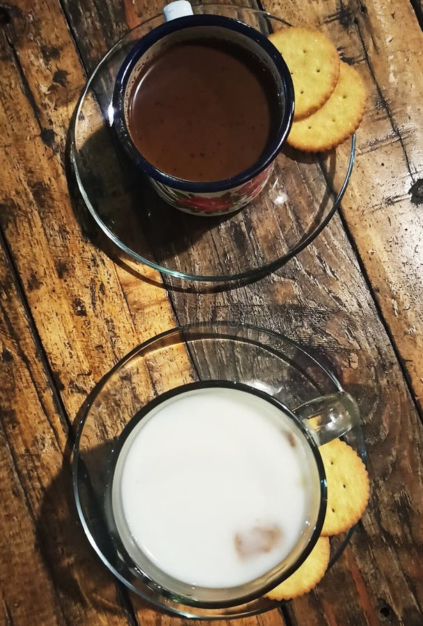 Nice coffee and ginger milk royalty free stock photos