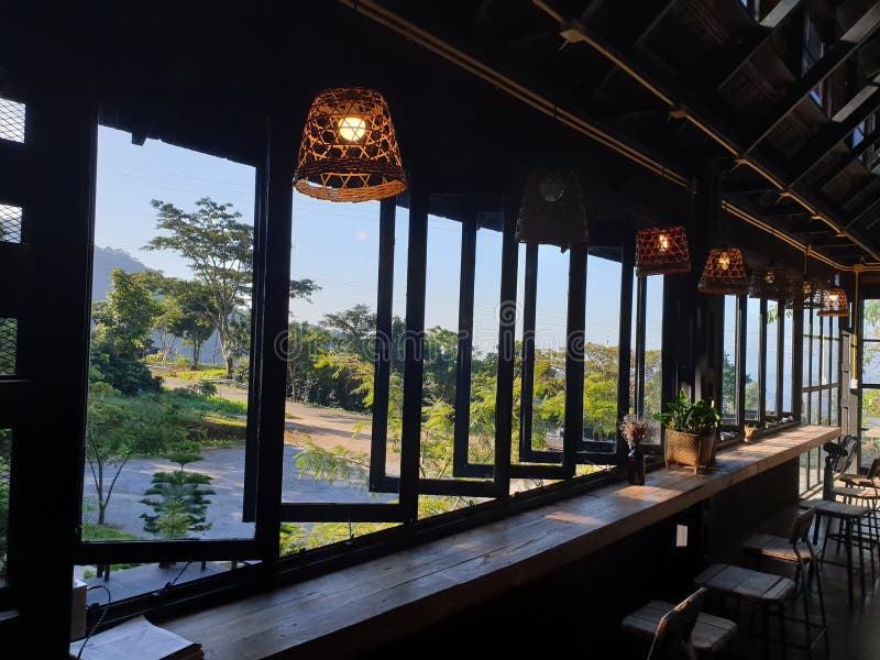 A nice coffee shop in rural area of Thailand stock photos
