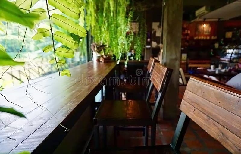 Nice coffee shop in town, Loei, Thailand stock photo