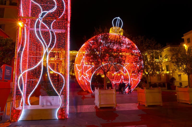 Nice decorated for Christmas, France