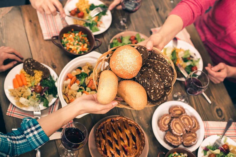 Nice Family Having Tasty Dinner Stock Photo - Image of dining