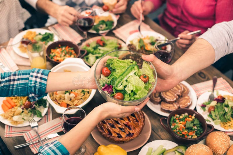 Nice Family Having Tasty Dinner Stock Photo - Image of dining, kitchen