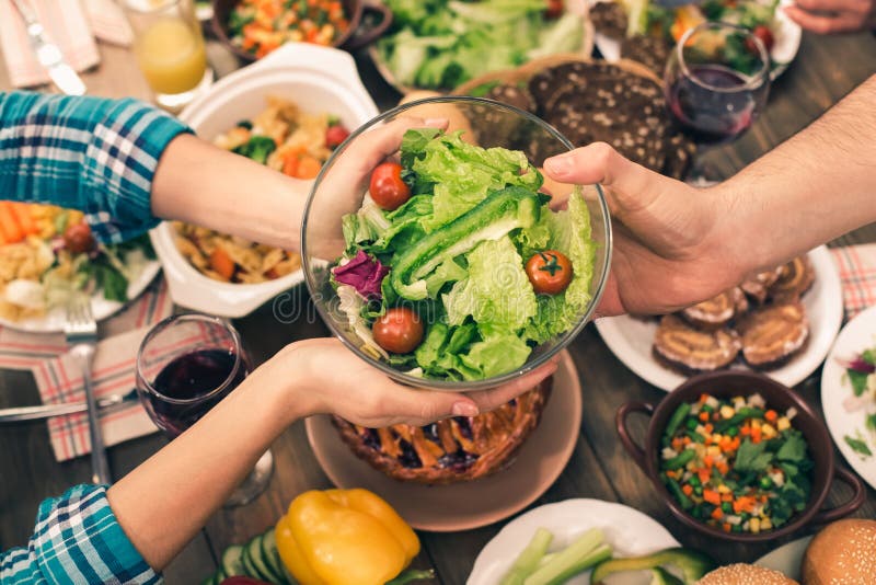 Nice Family Having Tasty Dinner Stock Image - Image of holiday, dish