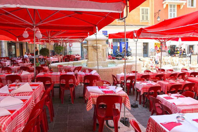 Nice, France - August 06, 2013:the Restaurant in Old Town in Nice