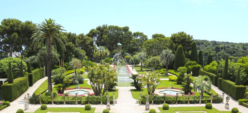 Nice, France- June 17, 2014: Landscape Garden Villa Ephrussi De ...