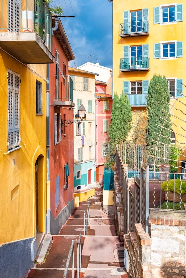 Nice in France, small street royalty free stock photo Nice in France, small street royalty free stock photo